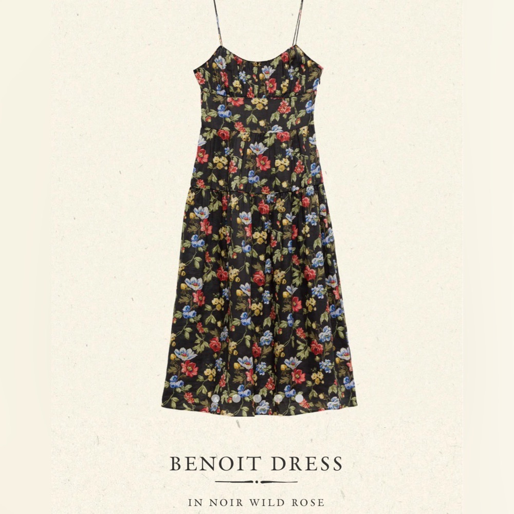 DÔEN Benoit Noir Wild Rose Dress